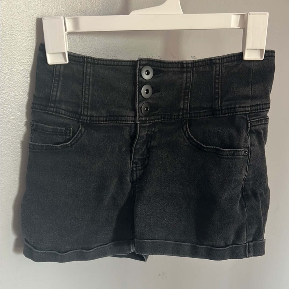 Black Denim Women's Shorts